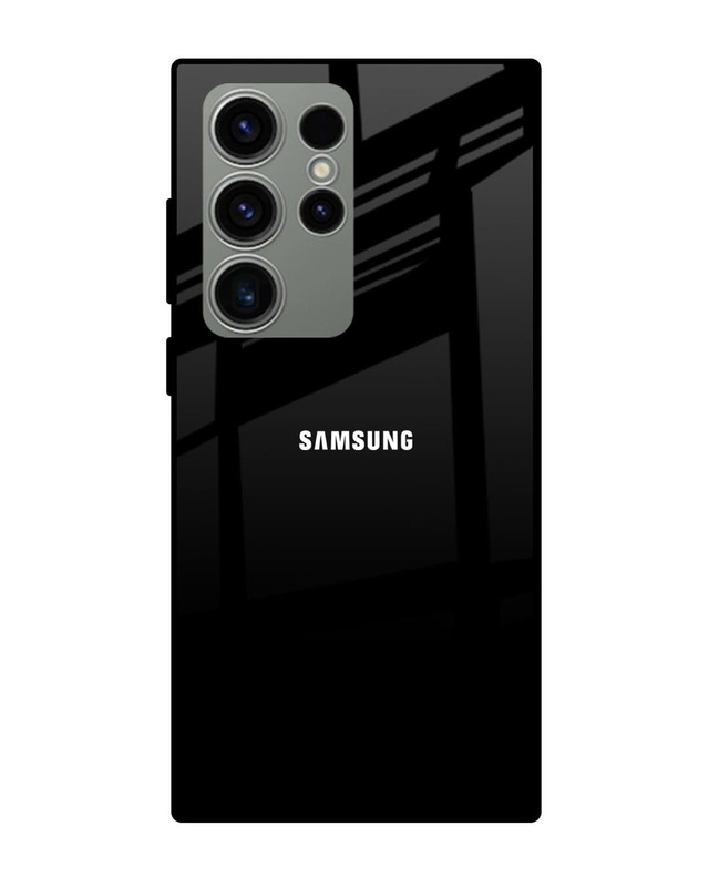 Shop Jet Black Premium Glass Case for Samsung Galaxy S23 Ultra 5G(Shock Proof, Scratch Resistant)-Front