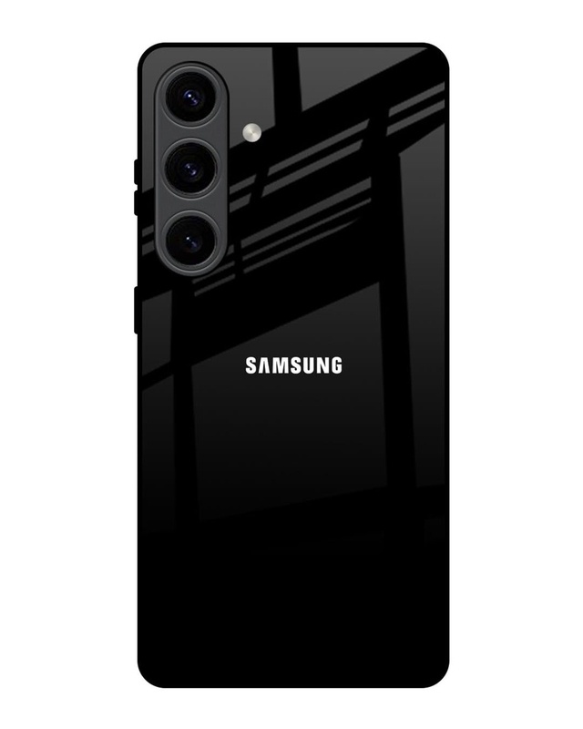 Shop Jet Black Premium Glass Case for Samsung Galaxy S24 5G(Shock Proof, Scratch Resistant)-Front