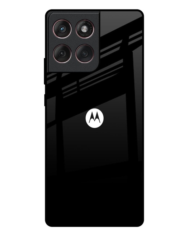 Jet Black Premium Glass Cover for Motorola Edge 60 Fusion 5G(Shock Proof, Scratch Resistant)