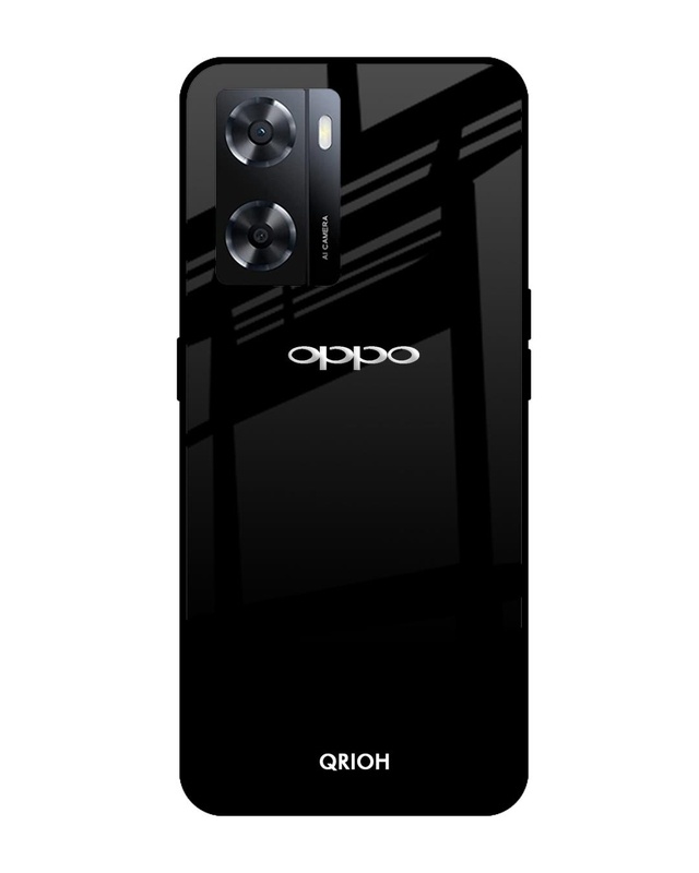 Shop Jet Black Premium Glass Cover for Oppo A57 4G (Shockproof, Light Weight)-Front