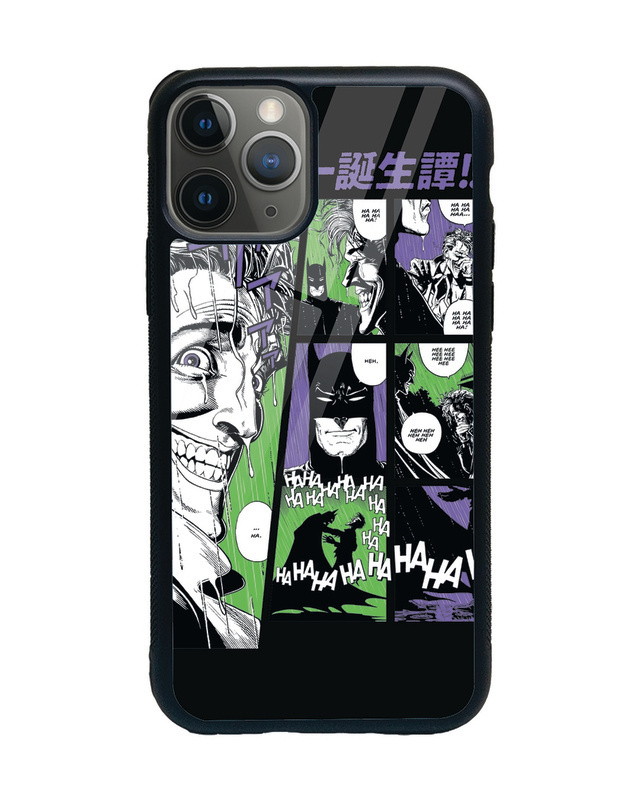 Shop Joker & Batman Comic Premium Glass Cover for  Apple iPhone 11 Pro-Front