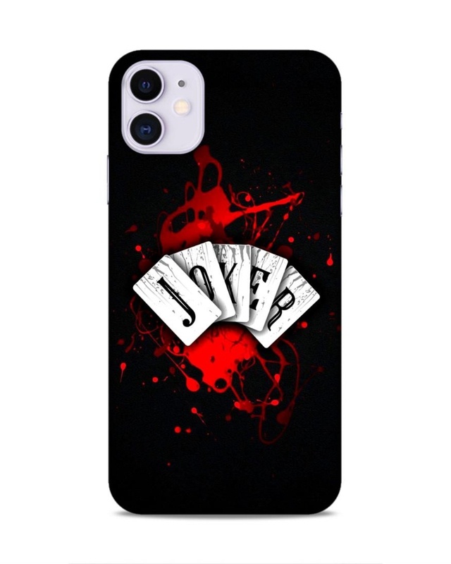 Shop Joker Cards Printed Back Cover for Apple iPhone 11 (Real 3D, Impact Resistant)-Front