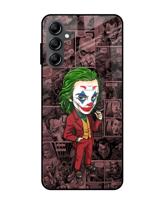 Shop Joker Cartoon Premium Glass Case for Samsung Galaxy A14 5G (Shock Proof, Scratch Resistant)-Front