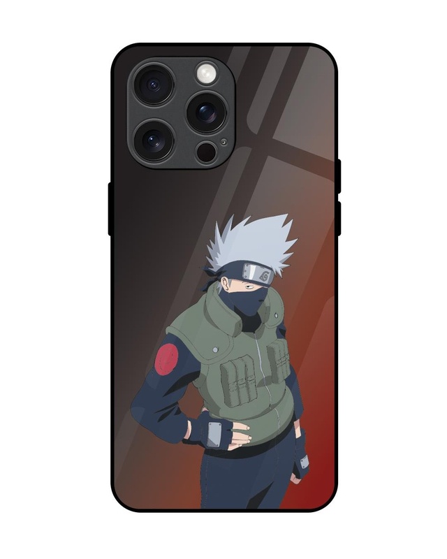 Shop Kakashi Premium Glass Cover for Apple iPhone 15 Pro Max-Front