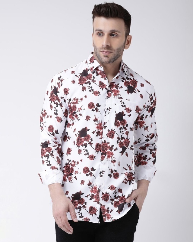 Shop Riag Full Sleevess Cotton Casual Printed Shirt-Front