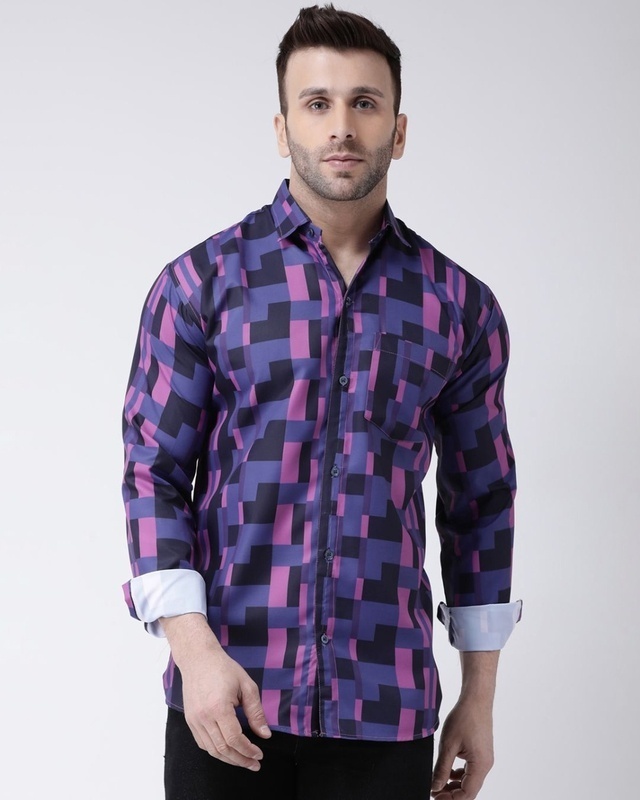 Shop Riag Full Sleevess Cotton Casual Printed Shirt-Front