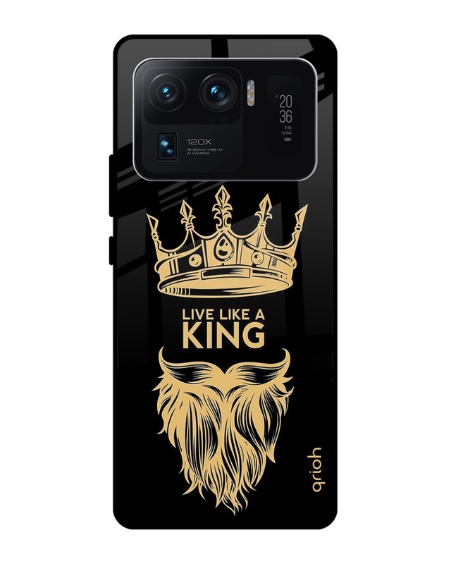 Shop King Life Printed Premium Glass Cover For Mi 11 Ultra (Impact Resistant, Matte Finish)-Front
