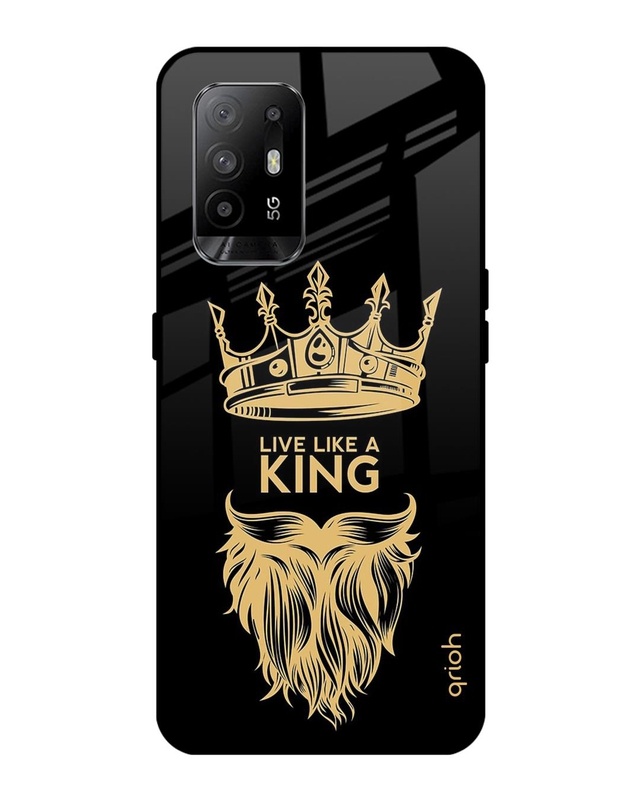 Shop King Life Printed Premium Glass Cover For Oppo F19 Pro Plus (Impact Resistant, Matte Finish)-Front