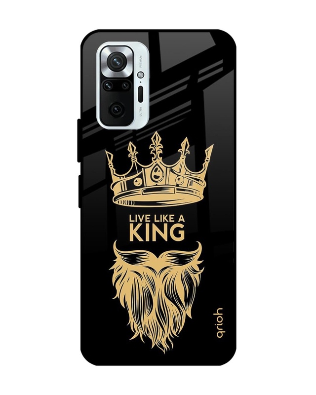 Shop King Life Printed Premium Glass Cover For Xiaomi Redmi Note 10 Pro (Impact Resistant, Matte Finish)-Front
