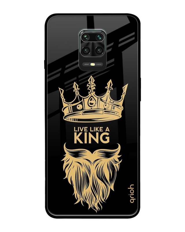 Shop King Life Printed Premium Glass Cover For Xiaomi Redmi Note 9 Pro (Impact Resistant, Matte Finish)-Front
