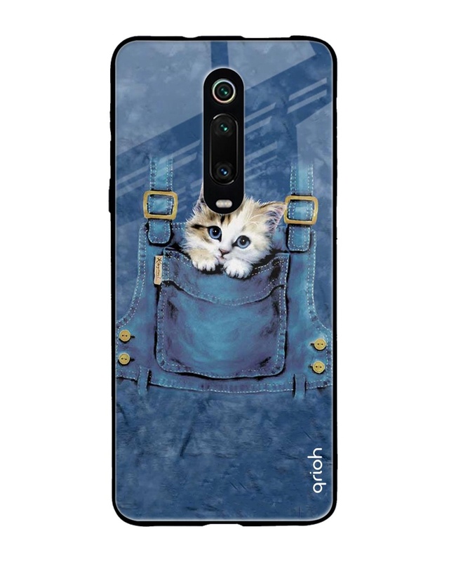 Shop Kitty In Pocket Printed Premium Glass Cover For Xiaomi Redmi K20 Pro (Matte Finish)-Front