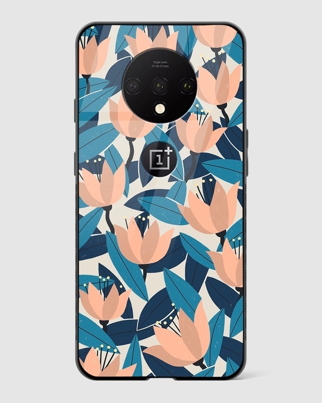 Shop Klimt Floral Premium Glass Case for OnePlus 7T-Front
