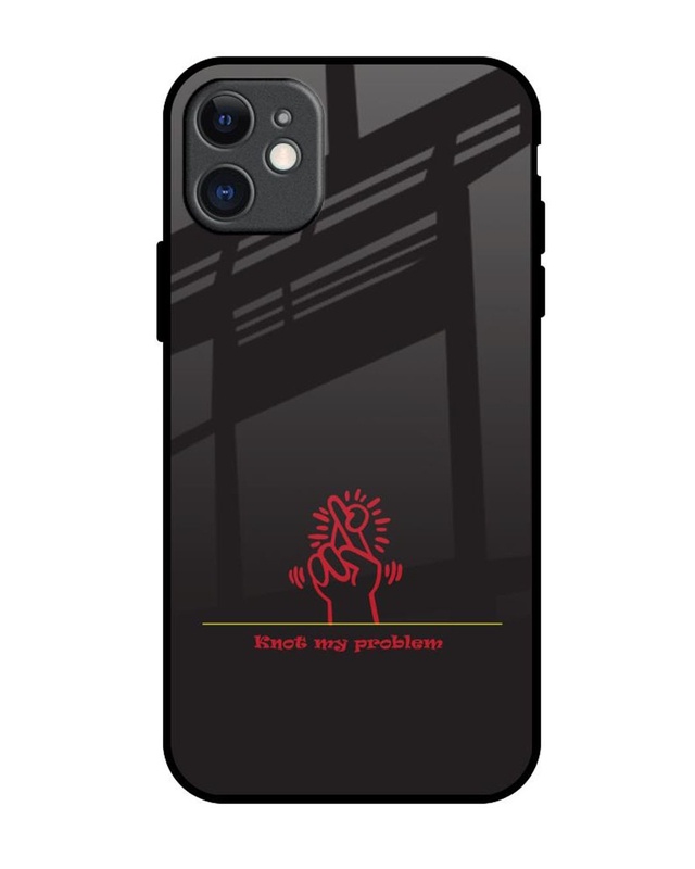 Shop Knot My Problem Premium Glass Cover for Apple iPhone 11-Front
