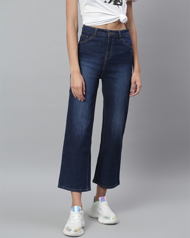 Shop Kotty Women's Blue High-Rise Jeans-Front