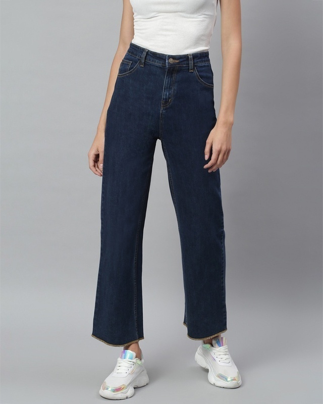Shop Kotty Women's Blue Mid-Rise Jeans-Front