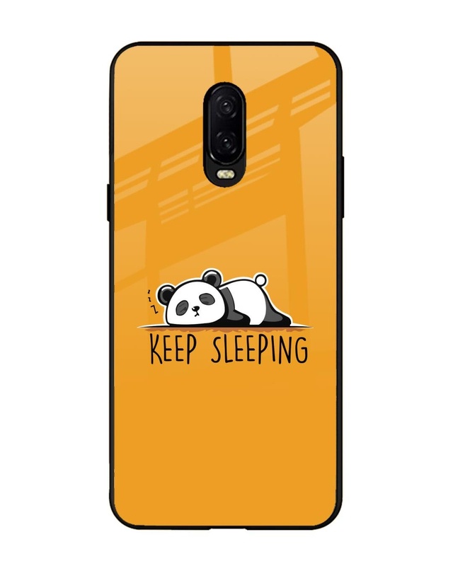 Shop Lazy Panda Premium Glass Case for OnePlus 6T(Shock Proof, Scratch Resistant)-Front