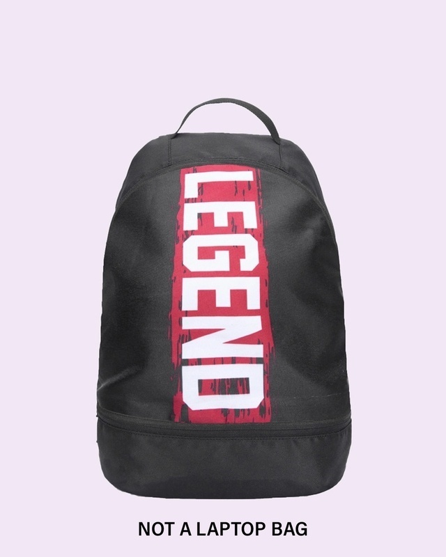 Shop Legend Red Printed Small Backpack-Front