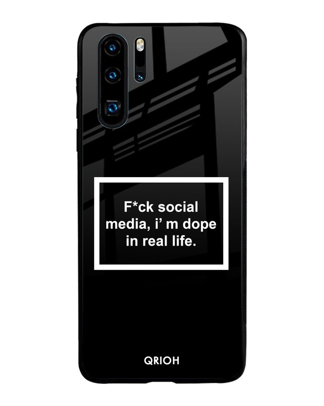 Shop Life Typography Premium Glass Cover For Huawei P30 Pro (Impact Resistant, Matte Finish)-Front