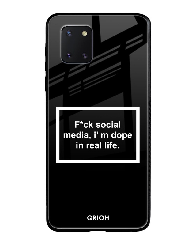 Shop Life Typography Premium Glass Cover For Samsung Galaxy Note 10 lite(Impact Resistant, Matte Finish)-Front