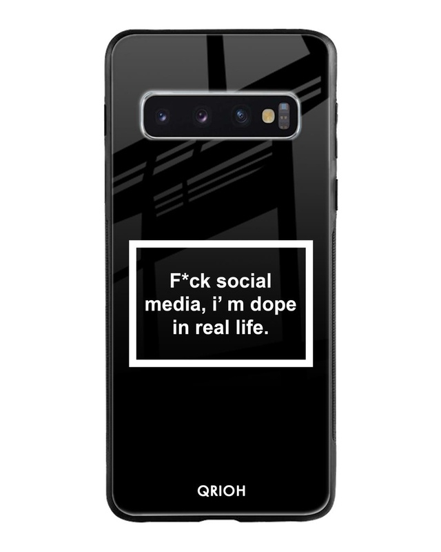 Shop Life Typography Premium Glass Cover For Samsung Galaxy S10 Plus(Impact Resistant, Matte Finish)-Front