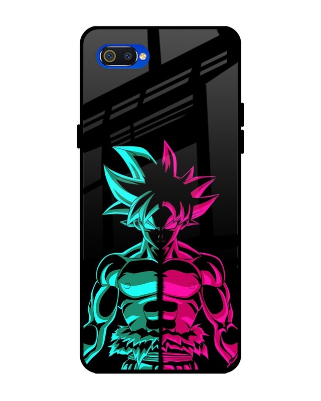 Shop Light On Goku Premium Glass Case for Realme C2 (Shock Proof, Scratch Resistant)-Front