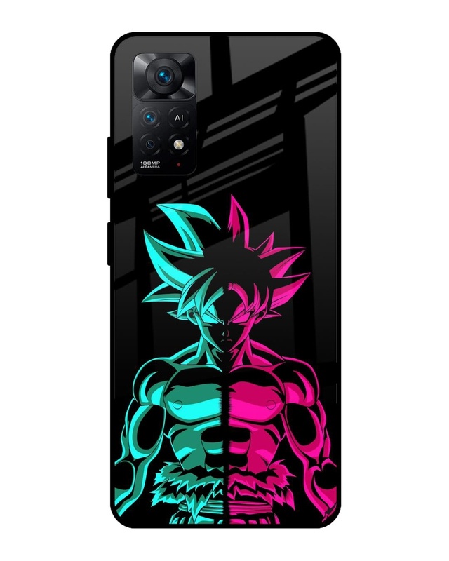 Shop Light On Goku Premium Glass Case for Redmi Note 11 Pro (Shock Proof,Scratch Resistant)-Front
