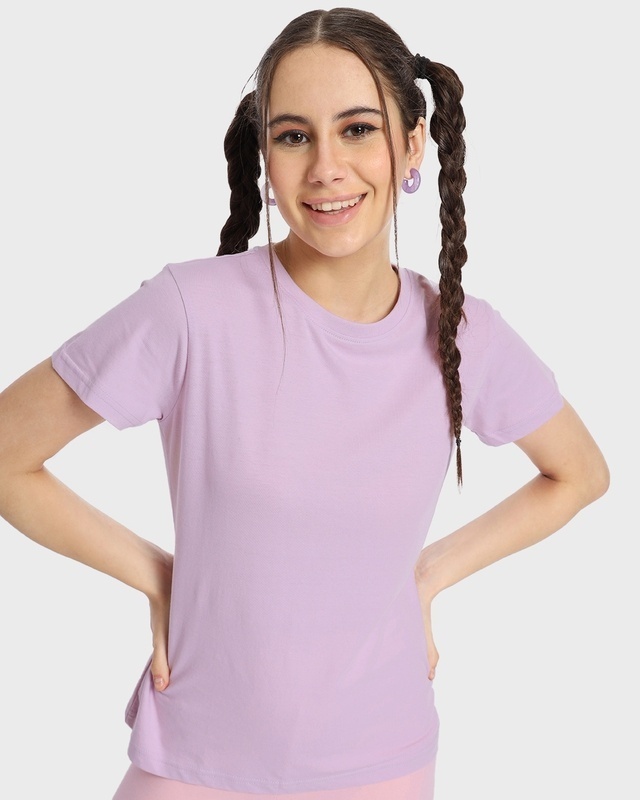 Shop Women's Lilac Bloom T-Shirt-Front