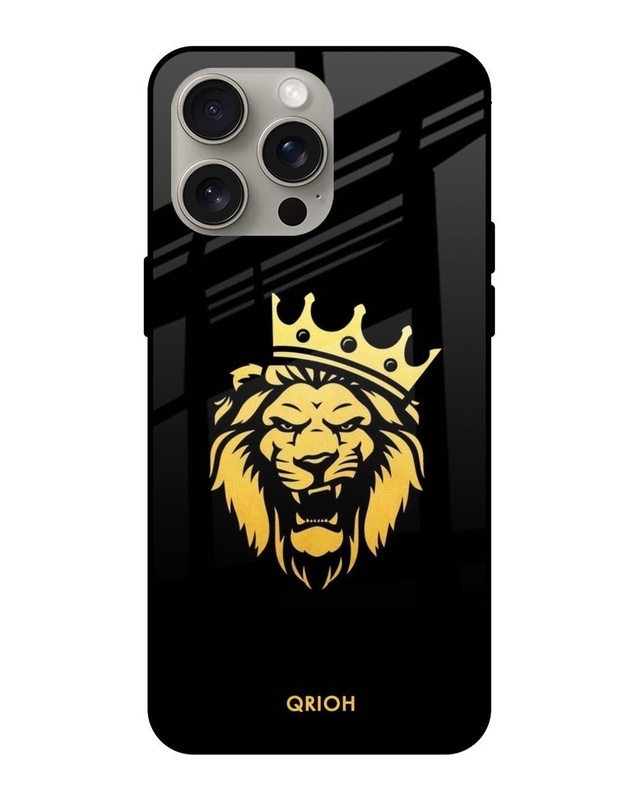 Shop Lion The King Premium Glass Case for Apple iPhone 15 Pro Max (Shock Proof, Scratch Resistant)-Front