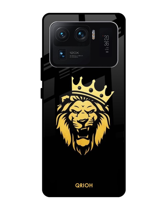 Shop Lion The King Printed Premium Glass Cover For Mi 11 Ultra (Impact Resistant, Matte Finish)-Front