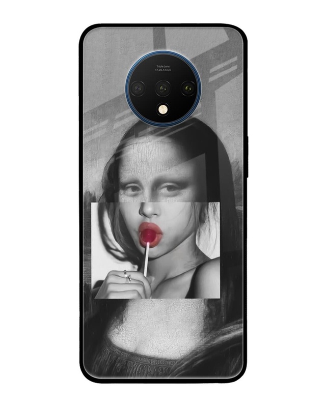 Shop Lisa Pop Premium Glass Case for OnePlus 7T (Shock Proof, Scratch Resistant)-Front