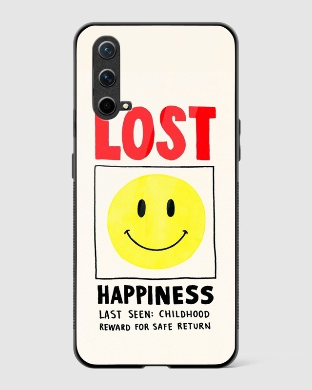 Shop Lost Happiness Premium Glass Case for OnePlus Nord CE 5G-Front