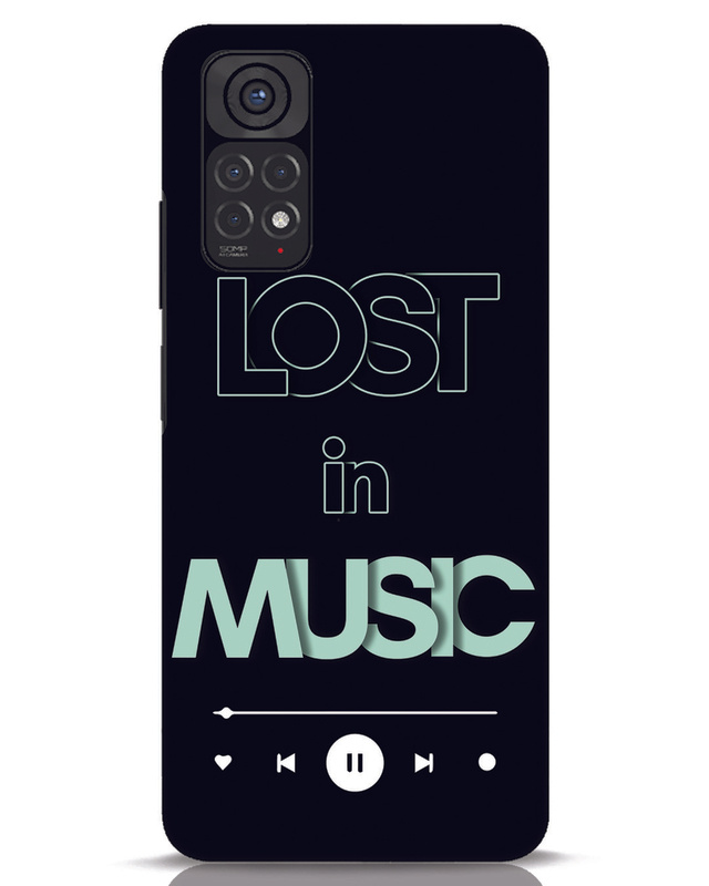 Lost in Music Green Designer Hard Cover for Redmi Note 11