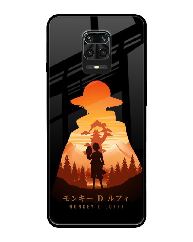 Shop Luffy One Piece Premium Glass Case for Poco M2 Pro (Shock Proof, Scratch Resistant)-Front