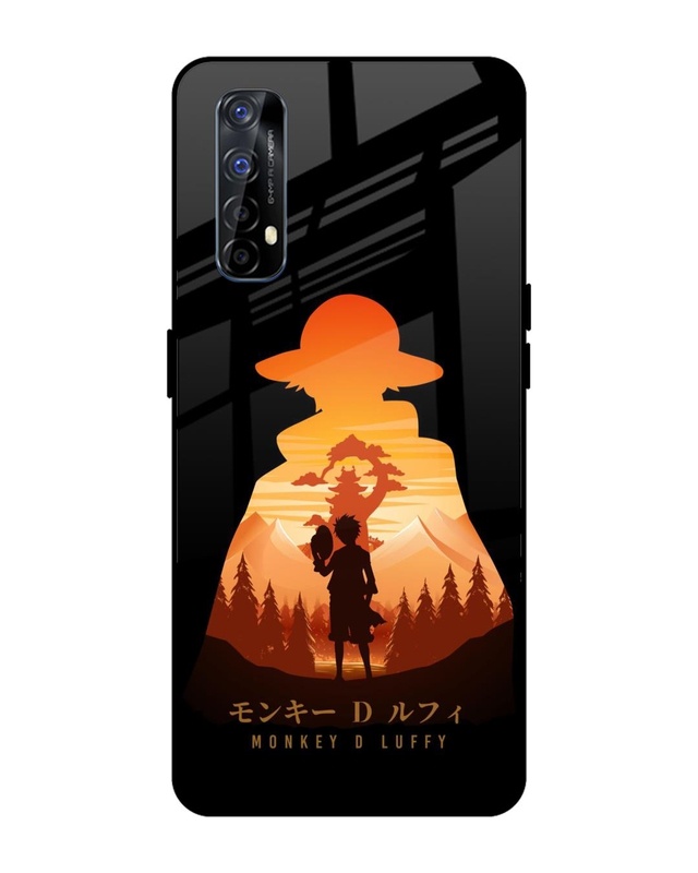 Shop Luffy One Piece Premium Glass Case for Realme Narzo 20 Pro (Shock Proof, Scratch Resistant)-Front