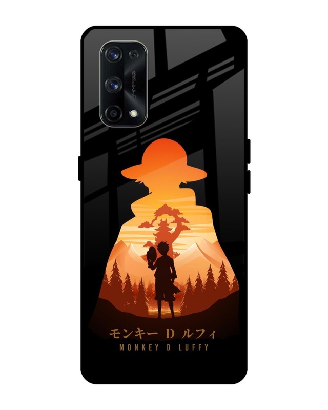 Shop Luffy One Piece Premium Glass Case for Realme X7 Pro (Shock Proof, Scratch Resistant)-Front