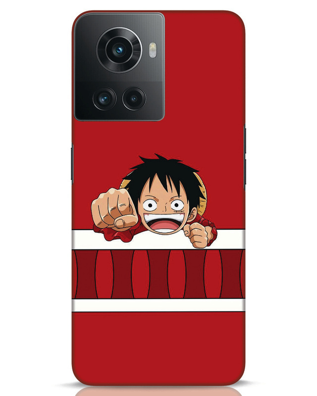 Shop Luffy The Pirate Designer Hard Cover for OnePlus 10 R-Front