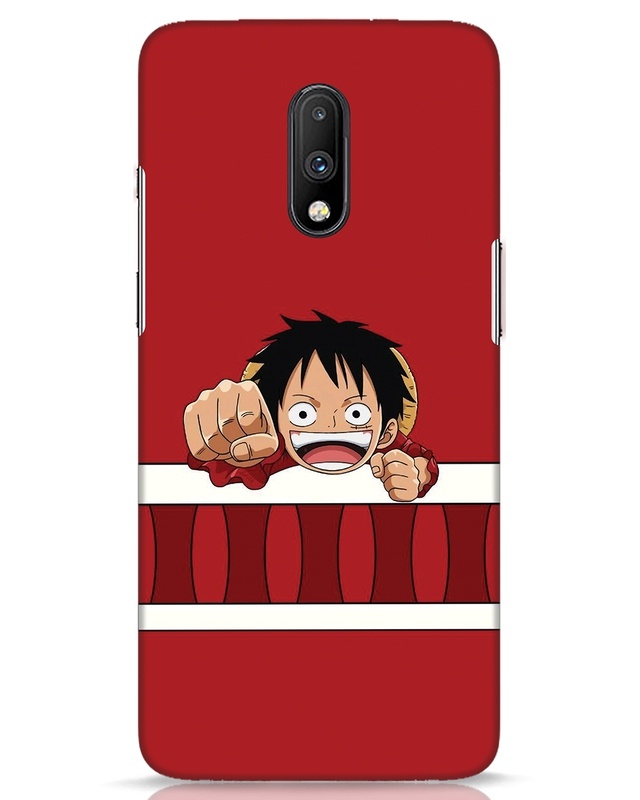 Shop Luffy The Pirate Designer Hard Cover for OnePlus 7-Front