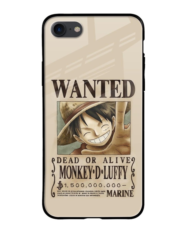 Shop Luffy Wanted Premium Glass Case for Apple iPhone 7 (Shock Proof,Scratch Resistant)-Front