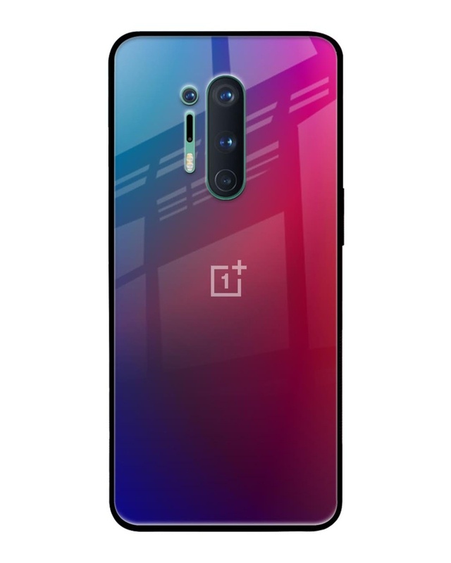 Shop Magical Color Shade Premium Glass Case for OnePlus 8 Pro (Shock Proof, Scratch Resistant)-Front