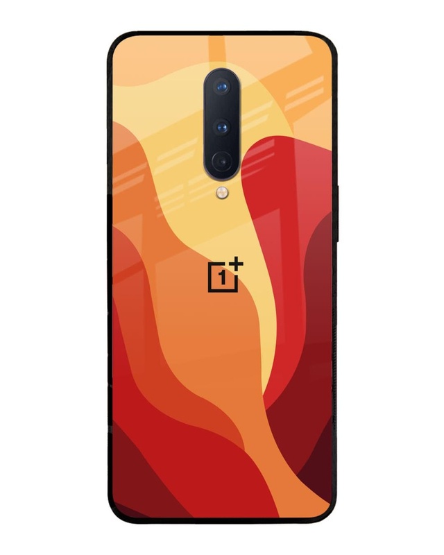 Shop Magma Color Pattern Premium Glass Case for OnePlus 8 (Shock Proof, Scratch Resistant)-Front