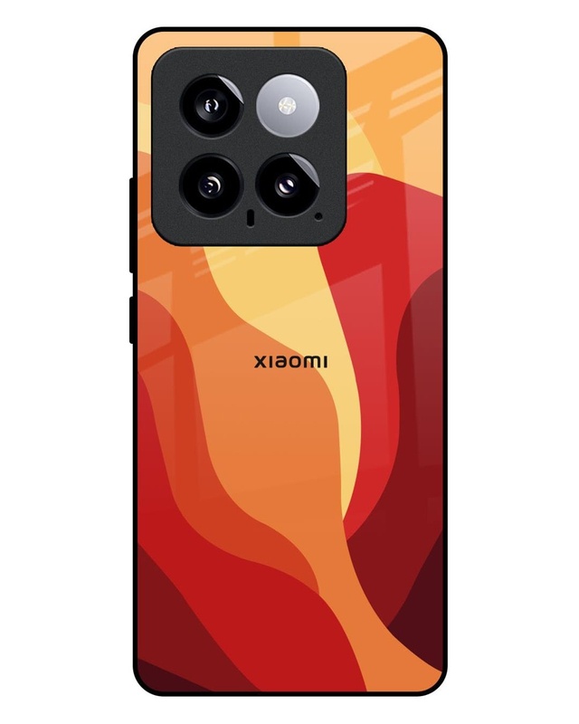 Magma Color Pattern Premium Glass Case for Xiaomi 14(Shock Proof, Scratch Resistant)