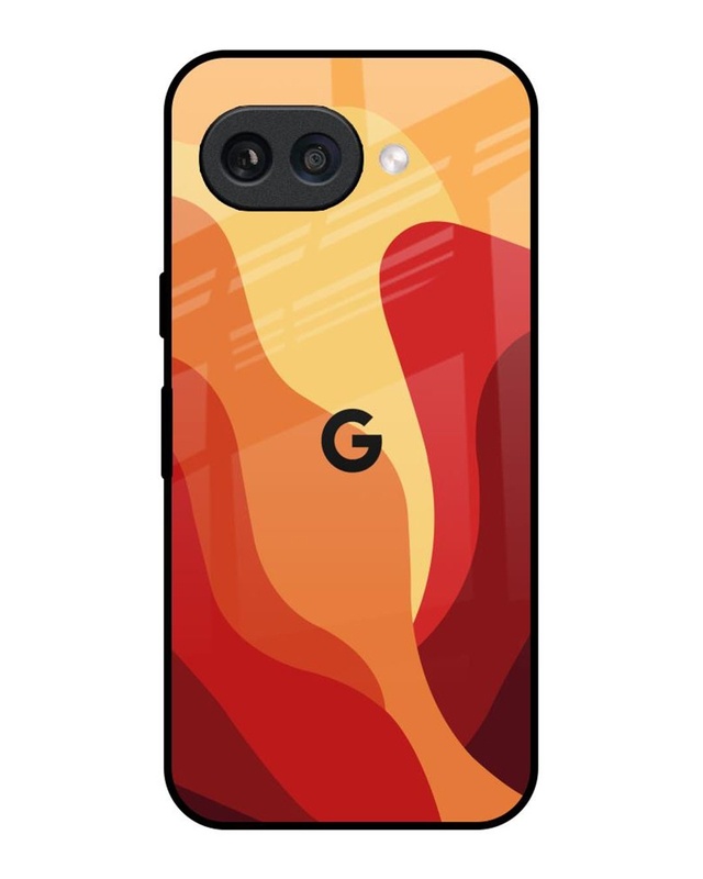 Magma Color Pattern Premium Glass Cover for Google Pixel 9a(Shock Proof, Scratch Resistant)