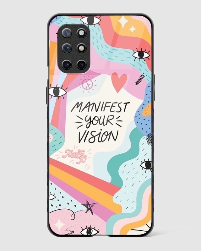 Shop Manifest Your Vision Premium Glass Case for OnePlus 8T-Front