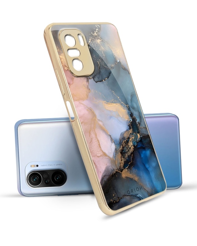 Shop Marble Ink Abstract Metallic Gold Premium Glass Case for Mi 11X Pro-Front