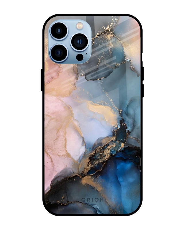 Shop Marble Ink Abstract Premium Glass Case for Apple iPhone 13 Pro (Shock Proof, Scratch Resistant)-Front