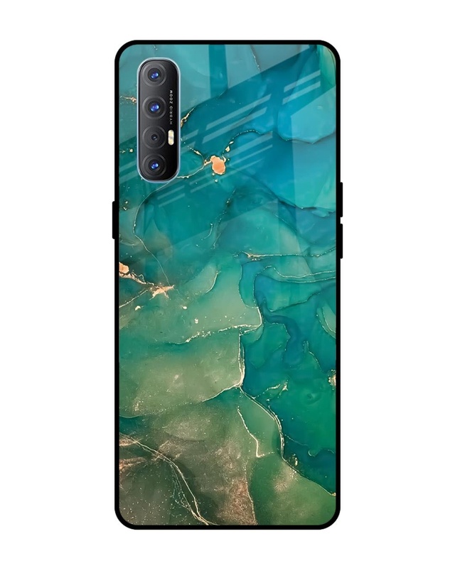 Marble Pattern Premium Glass Cover for Oppo Reno3 Pro