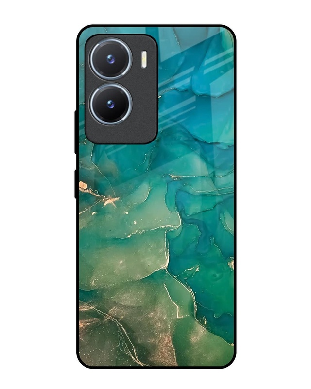 Marble Pattern Premium Glass Cover for Vivo T2x 5G