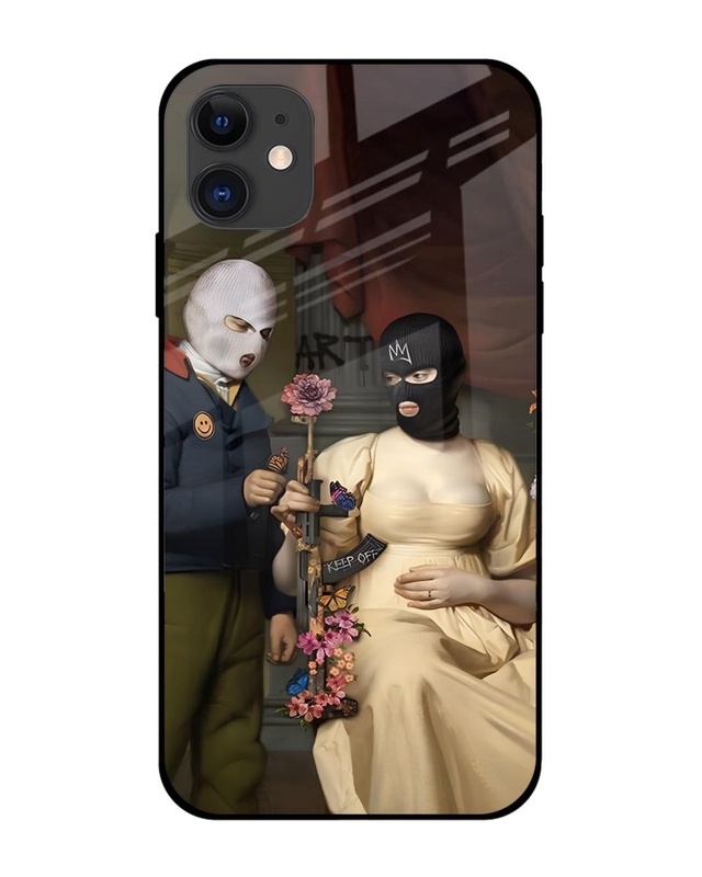 Shop Mask Artist Poster Premium Glass Case for Apple iPhone 12 mini (Shock Proof, Scratch Resistant)-Front