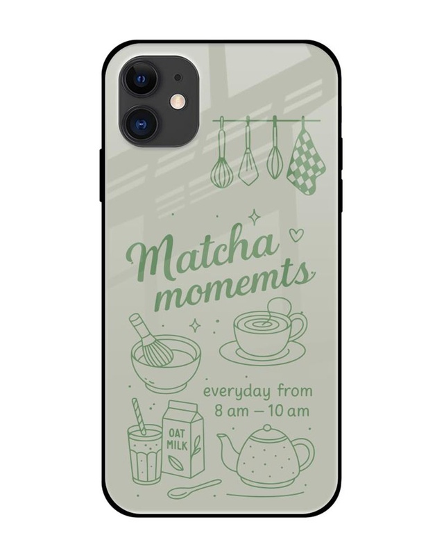 Shop Matcha Moments Premium Glass Cover for Apple iPhone 12-Front