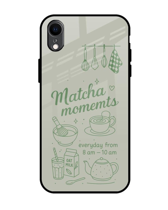 Shop Matcha Moments Premium Glass Cover for Apple iPhone XR-Front